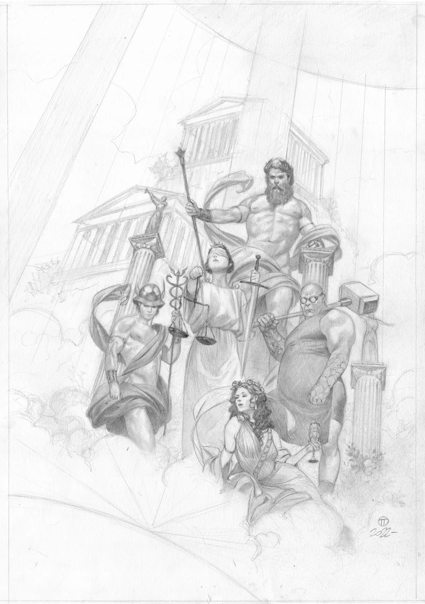 Olympus: Rebirth #01 cover by Julian Totino Tedesco