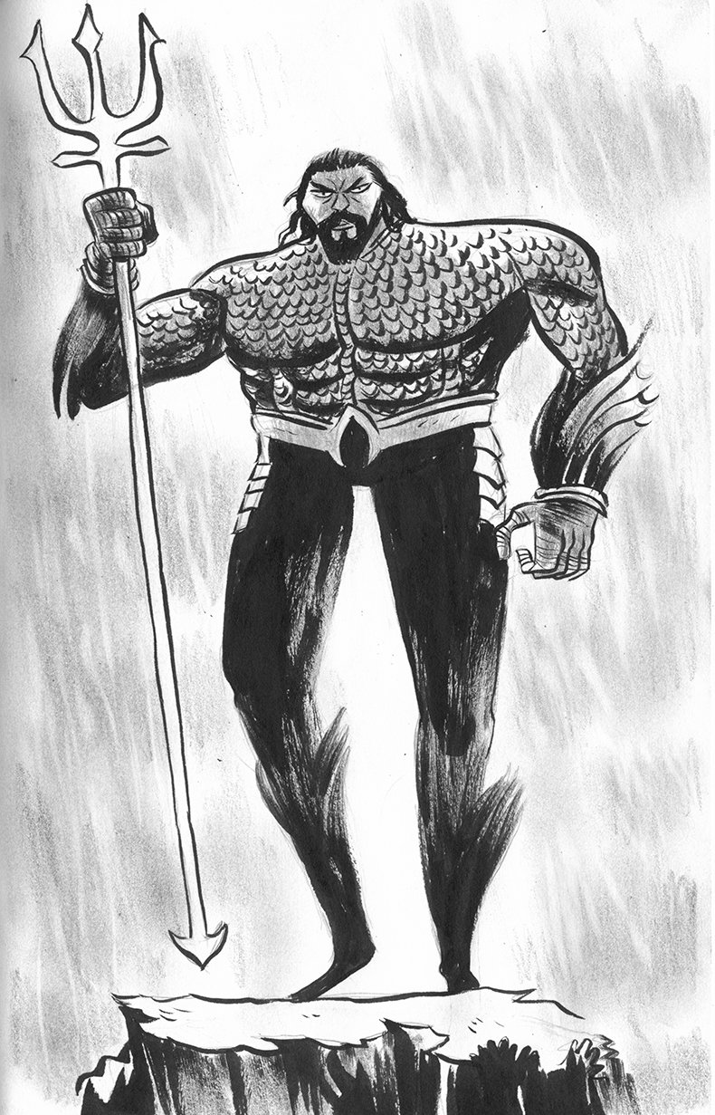 Aquaman sketch by Bruno Seelig