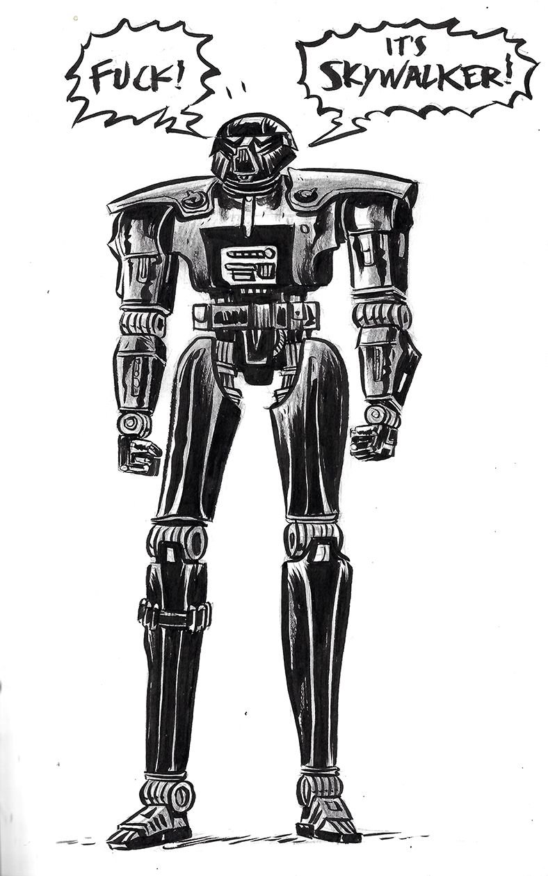 Droid sketch by Bruno Seelig
