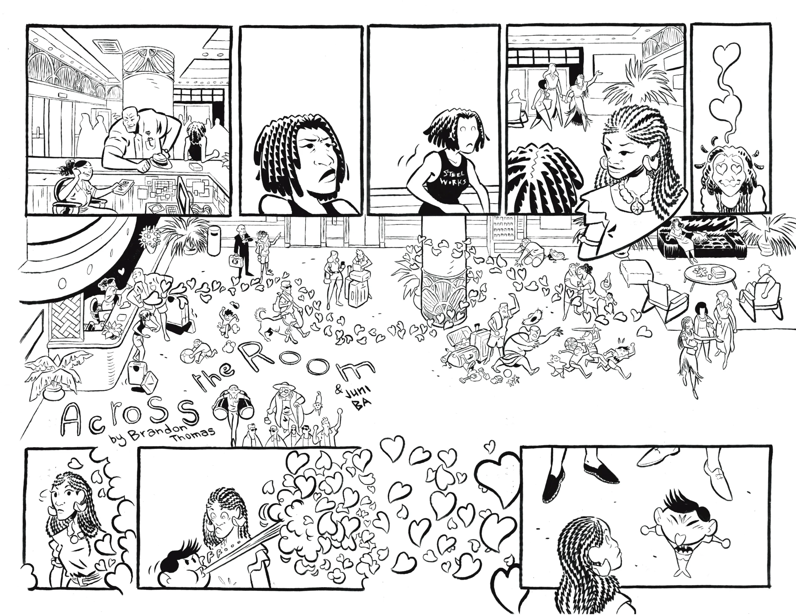 Kal-El-Fornia Love #01: Across the Room page 02-03 by Juni Ba