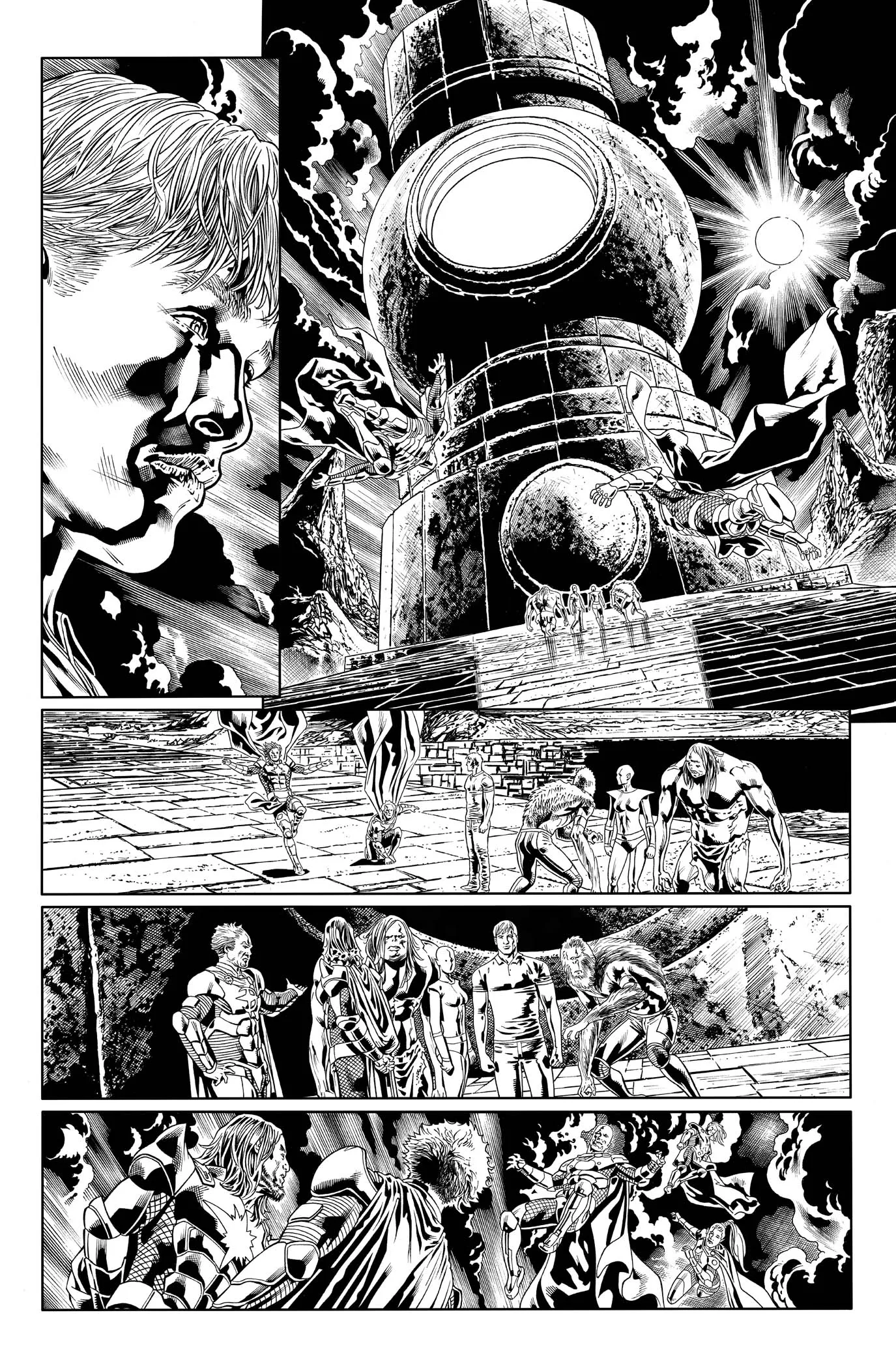 Green Lantern Corps #07 page 15 inks over bluelines by Oclair Albert