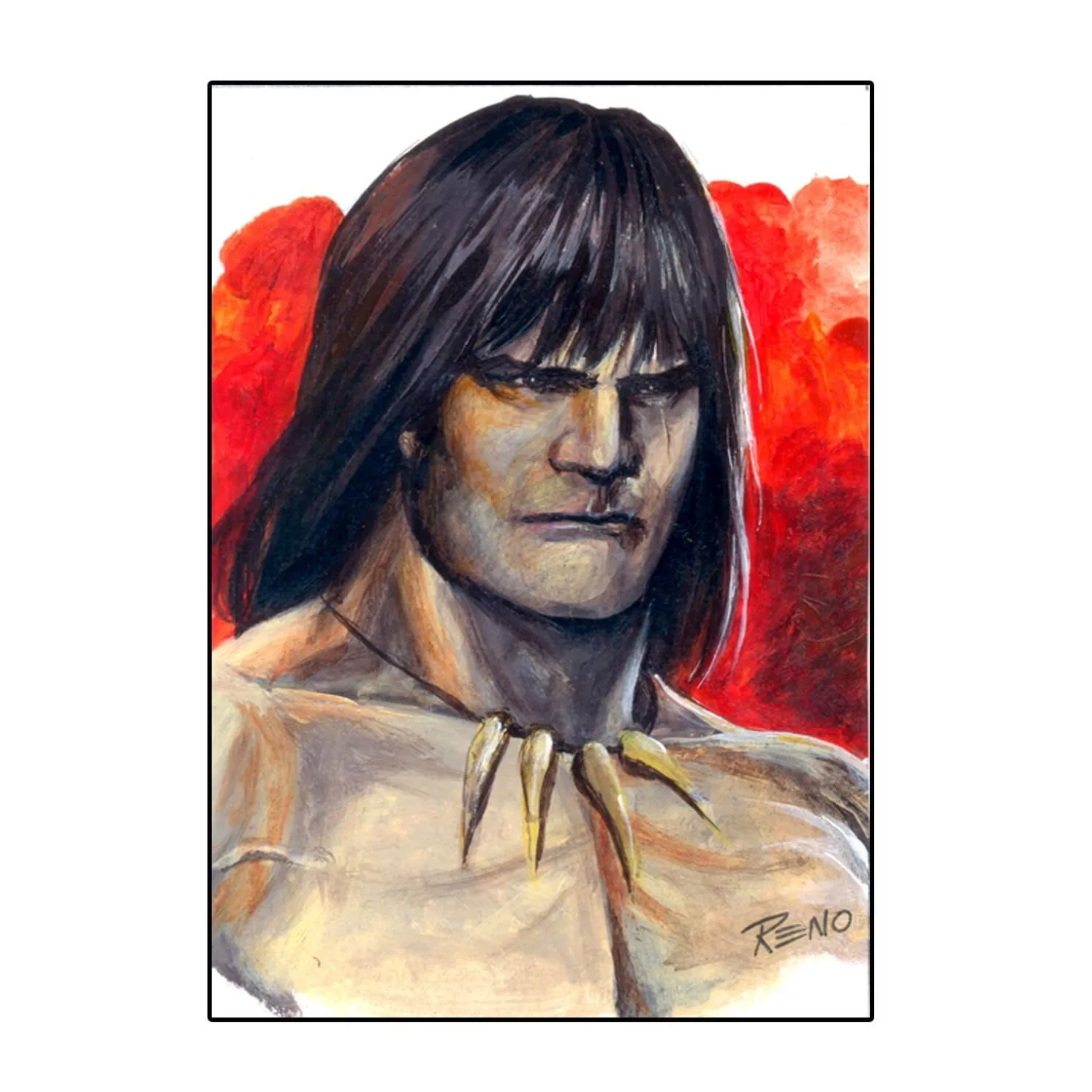 Conan Sketch Card by Carlos Reno
