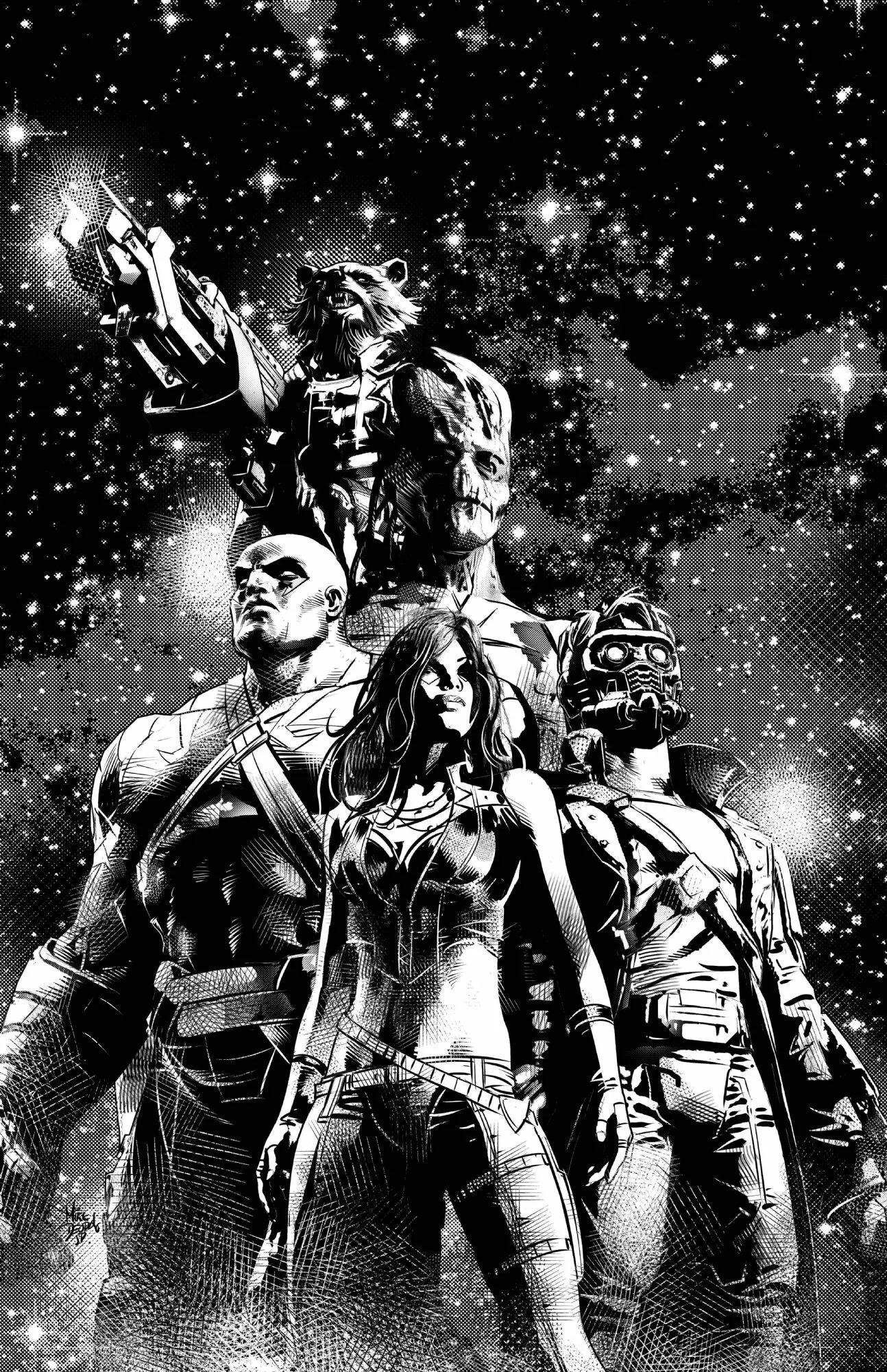 Guardians of The Galaxy promo art piece AP by Mike Deodato