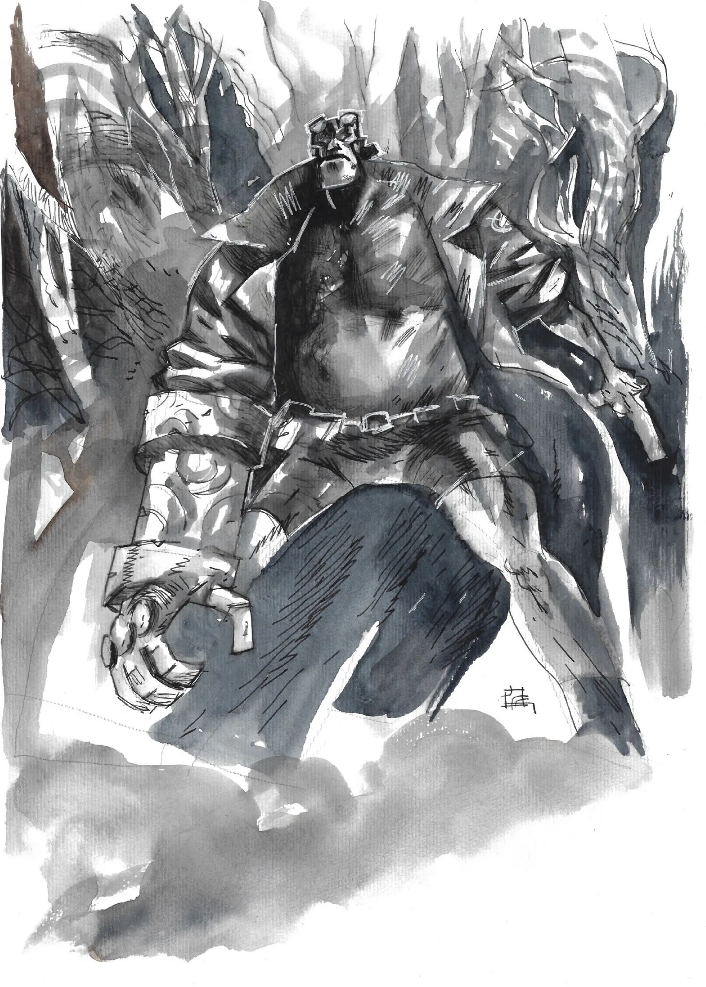 Hellboy Illo by Jefferson Costa