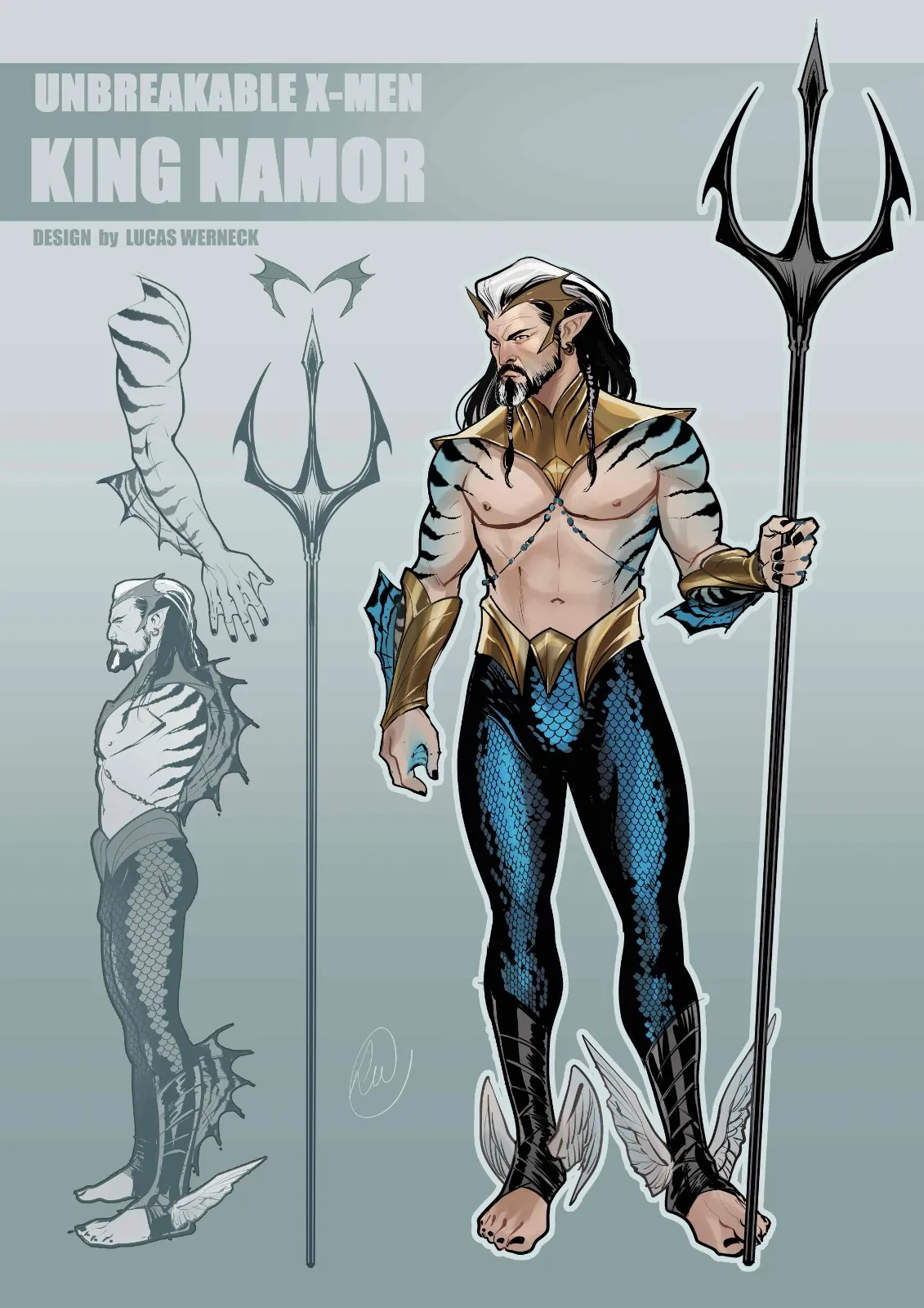 King Namor Character Design AP by Lucas Werneck