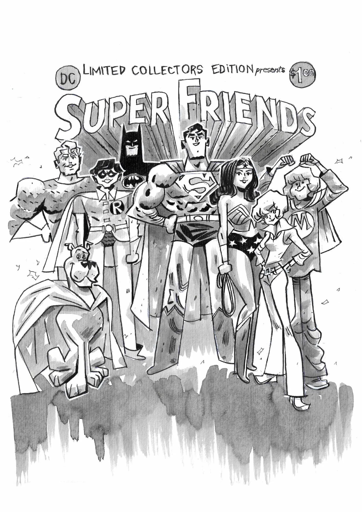 Superfriends commission sample by Jefferson Costa