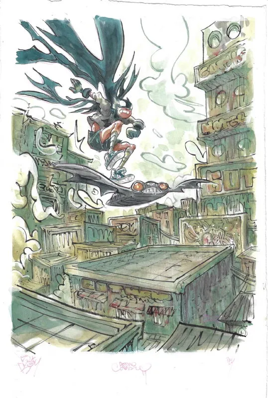 Batboy Illo by Pedro Cobiaco