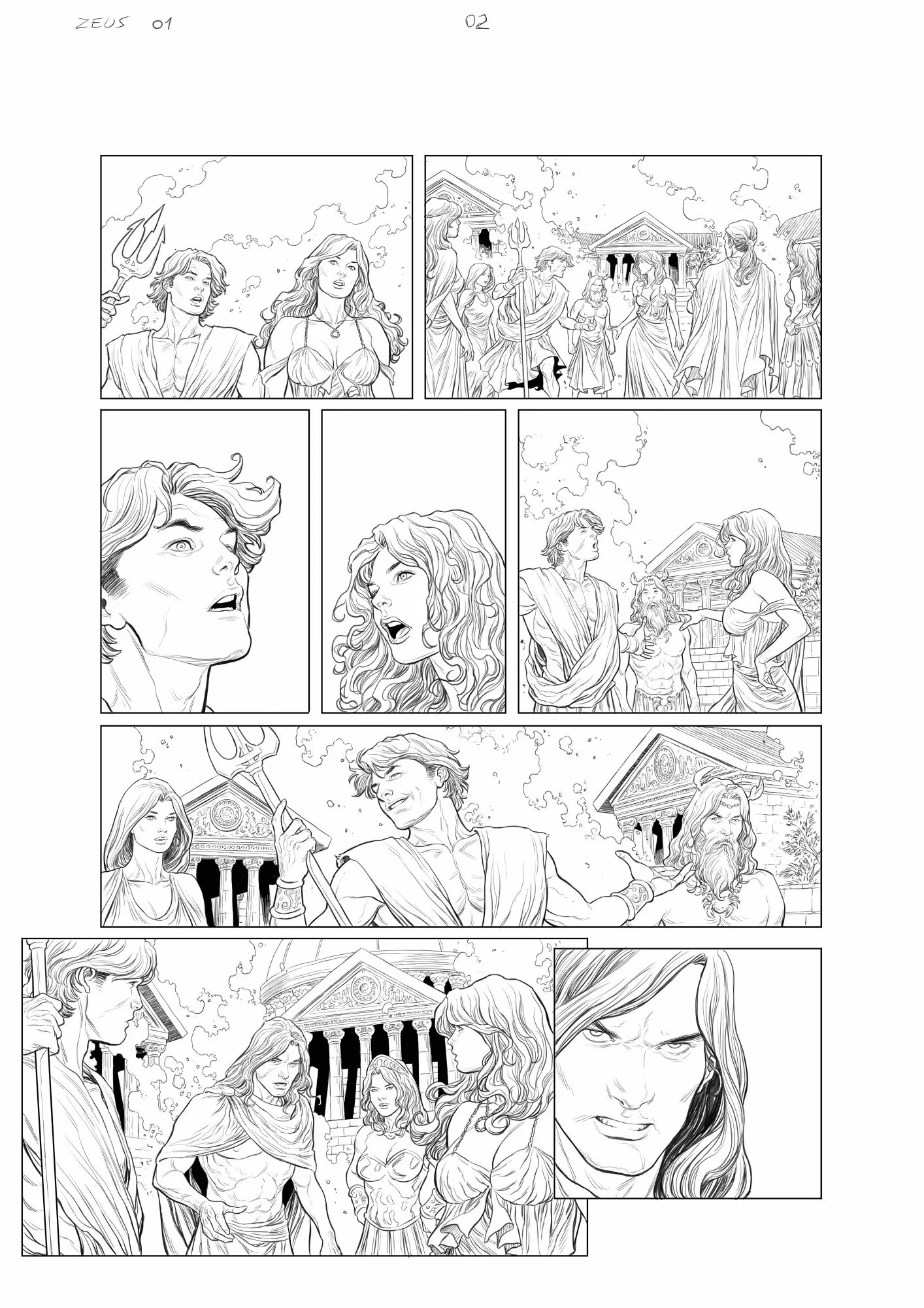 Les guerres de Zeus #01 page 02 AP by Carlos Rafael