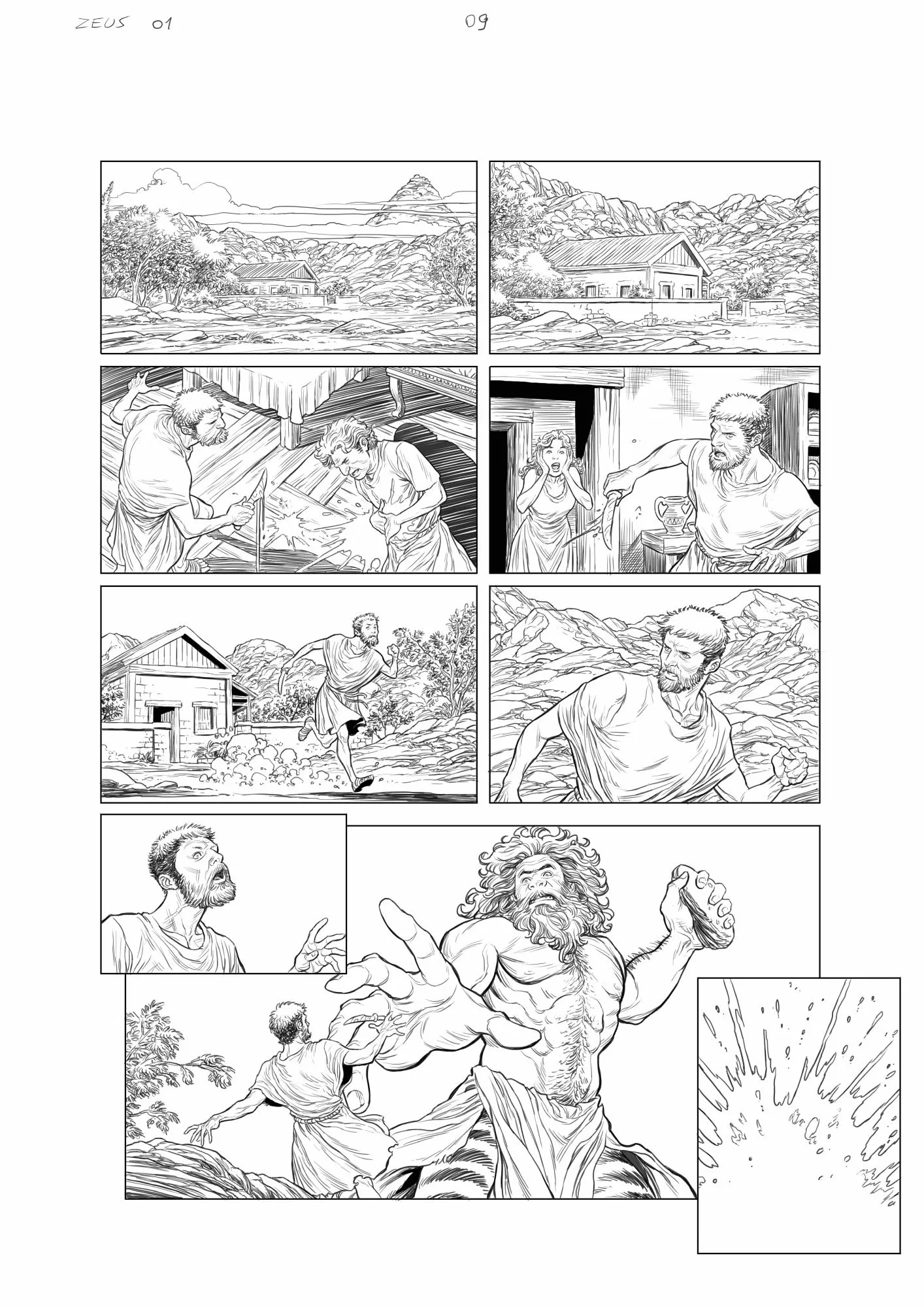 Les guerres de Zeus #01 page 09 AP by Carlos Rafael